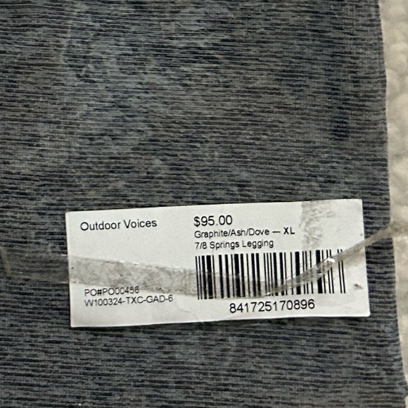 Outdoor Voices NWT Springs 7/8 legging in Graphite/Ash/Dove - Picture 5 of 5